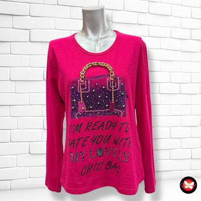 Camiseta de manga larga con apliques Talla XL