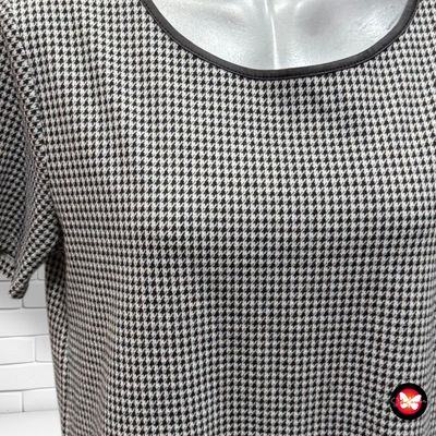 Vestido estampado pata de gallo TEX Talla L