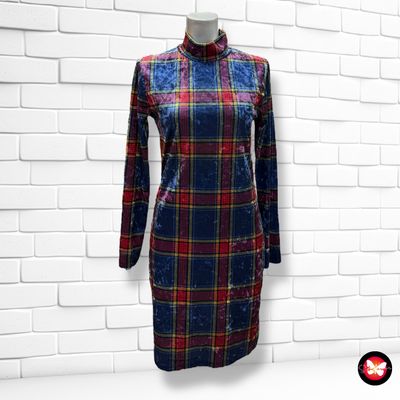 Vestido de cuadros de terciopelo Talla S