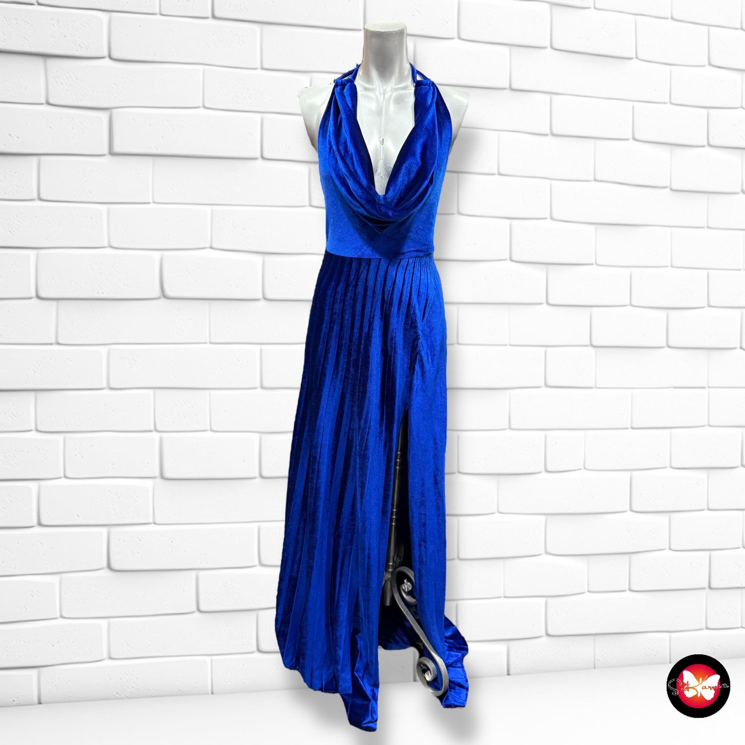 Vestido largo de fiesta de terciopelo ASOS Talla 36