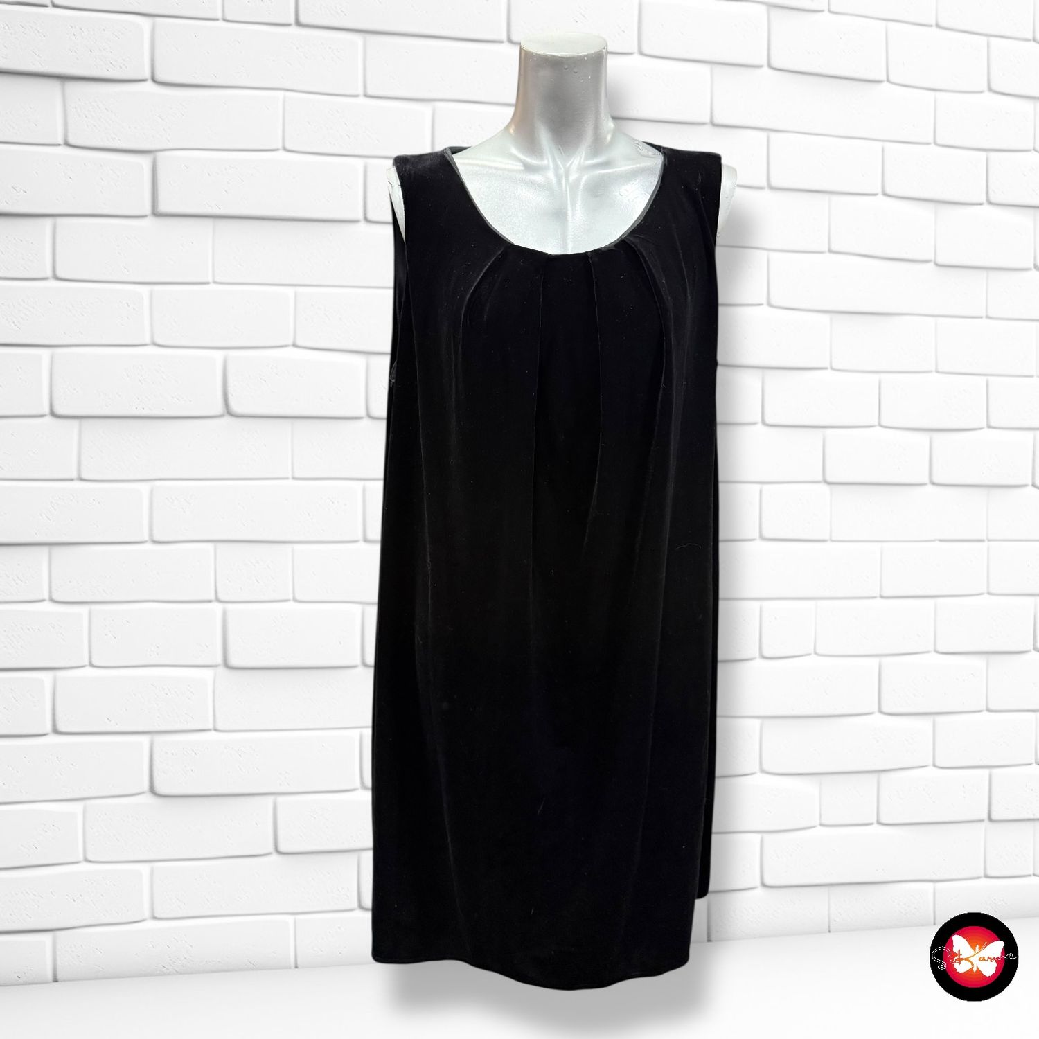 Vestido sin mangas de terciopelo YESSICA Talla 46