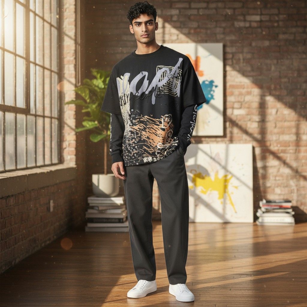 Camiseta de manga larga DESIGUAL Talla Hombre M