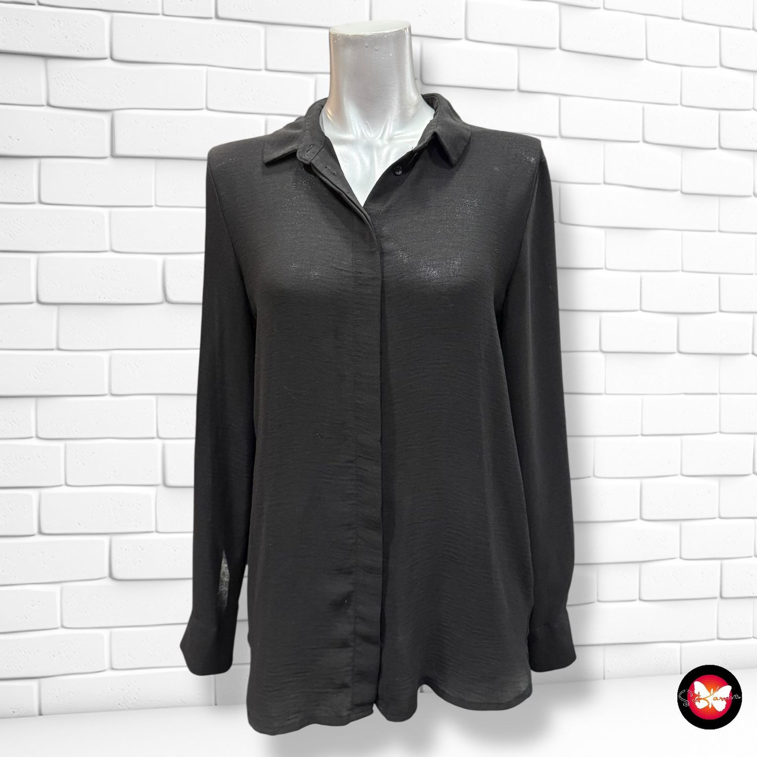 Camisa básica de manga larga MANGO Talla XS (grande)