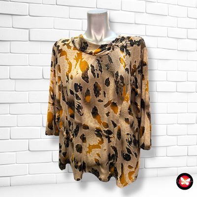 **HOY** Blusa de media manga tipo animal print MER DU SUD Talla XXL