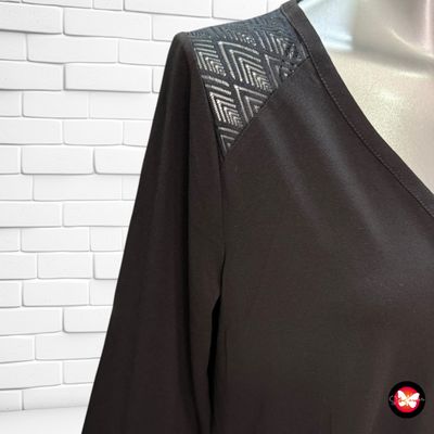 Blusa de media manga con encaje CACHE CACHE Talla L