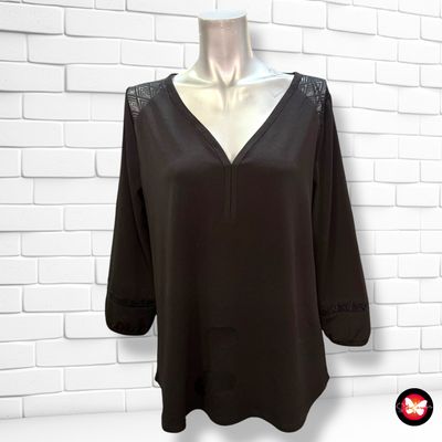 **HOY** Blusa de media manga con encaje CACHE CACHE Talla L