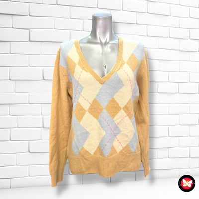 **HOY** Jersey de manga larga con rombos TOMMY HILFIGER Talla XL (pequeña)