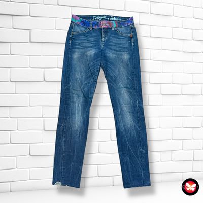 **HOY** Pantalón vaquero DESIGUAL RAINBOW Talla M