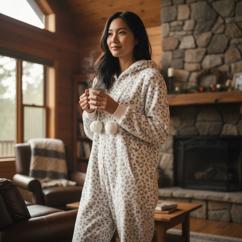Mono pijama LEOPARDO CON PELUCHE Talla M