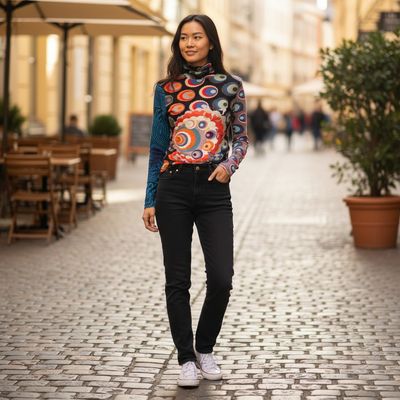 **HOY** Camiseta de manga larga y cuello alto DESIGUAL Talla S