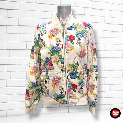 Chaqueta tipo bomber finita de flores ATTENTIF Talla 36