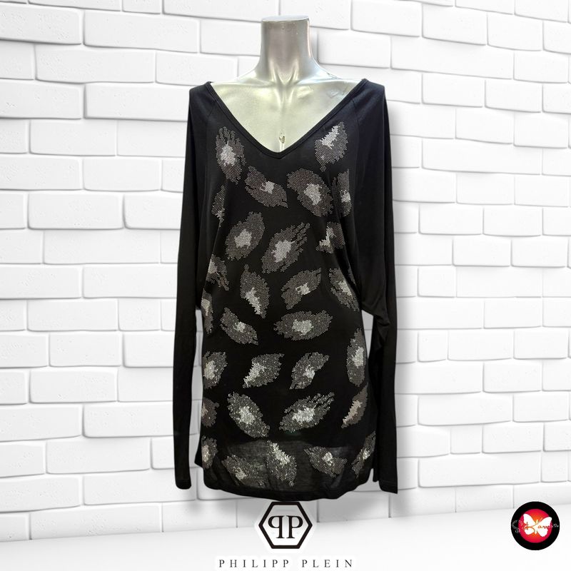 **HOY** Blusón corte mariposa con brillo PHILIPP PLEIN Talla L