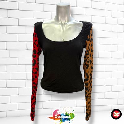 **HOY** Camiseta de mangas largas animal print DESIGUAL Talla M