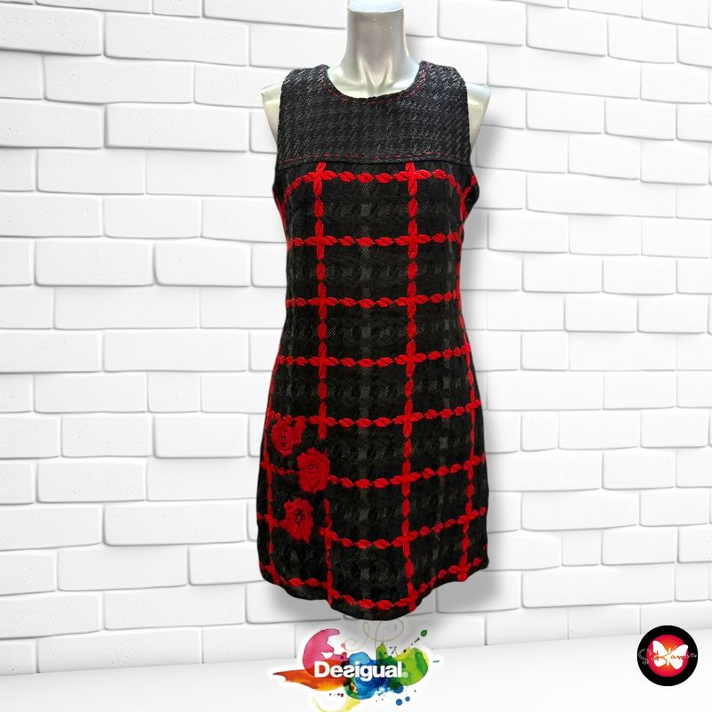 **HOY** Vestido tipo pichi de punto DESIGUAL Talla 38