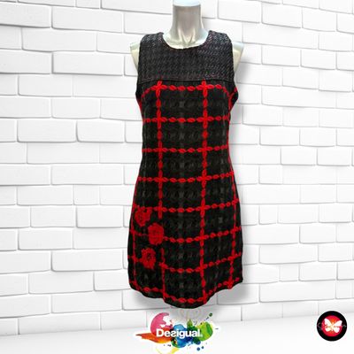 **HOY** Vestido tipo pichi de punto DESIGUAL Talla 38