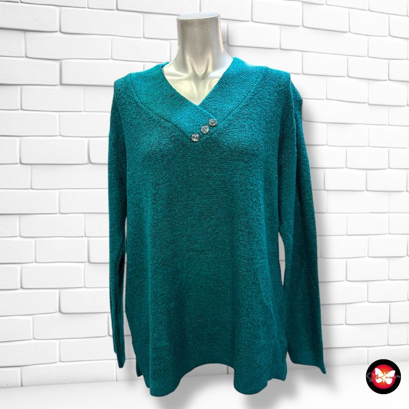 **HOY** Jersey de manga larga y cuello “V” Talla L