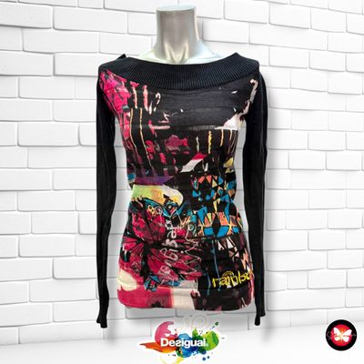 Jersey de manga larga y escote barco DESIGUAL Talla S