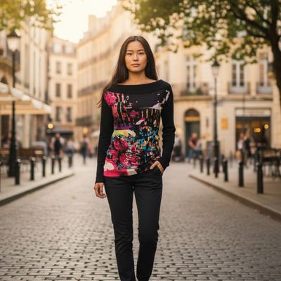 **HOY** Jersey de manga larga y escote barco DESIGUAL Talla S