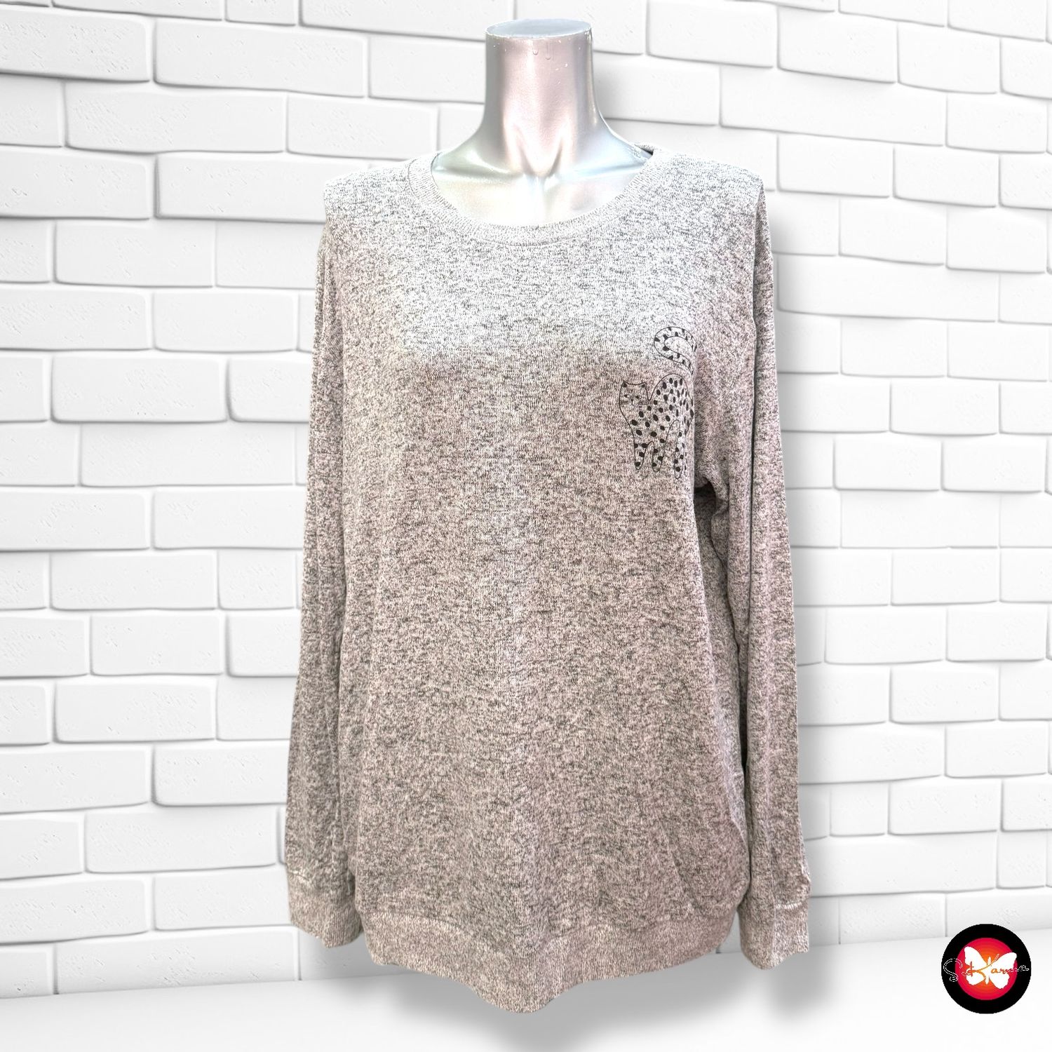 **HOY** Jersey de manga larga con gatito INSUA Talla M (grande)
