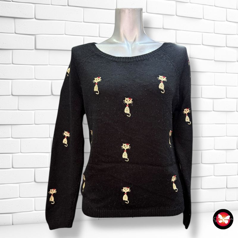 **HOY** Jersey de manga larga con gatitos Talla M