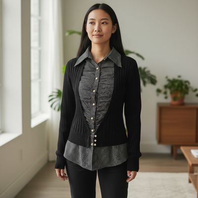  Jersey tipo camisa + chaqueta MISSY Talla M (pequeña)