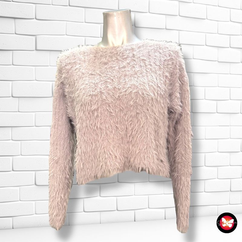 **HOY** Jersey de manga larga cropped peludito PULL&amp;BEAR Talla XS