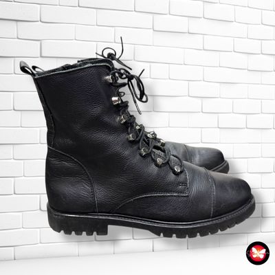 **HOY** Botines militares de piel T36