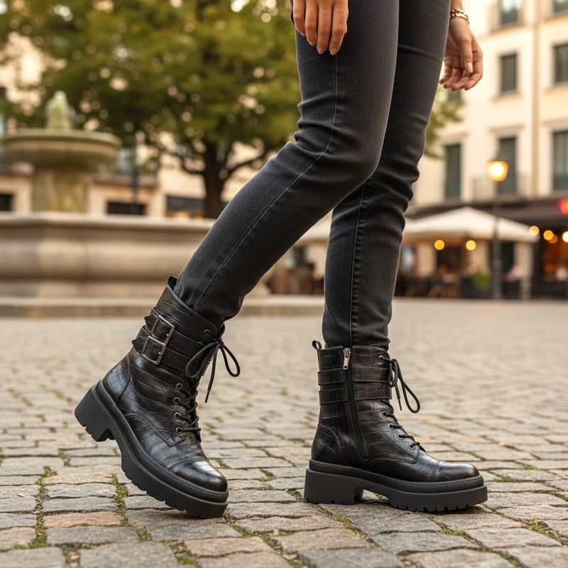 Botines militares efecto serpiente T39