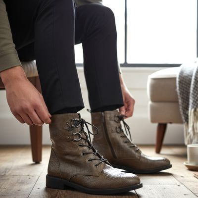 Botines militares efecto serpiente T39