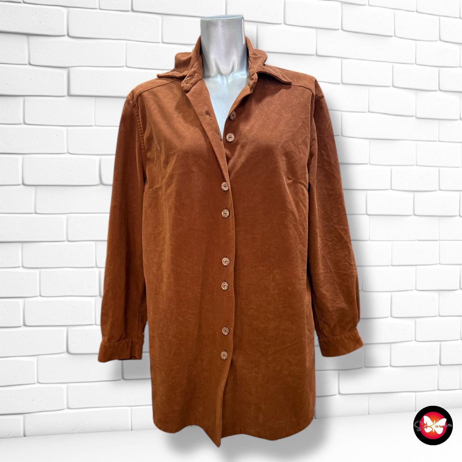 **HOY** Camisa de manga larga tipo pana Talla L