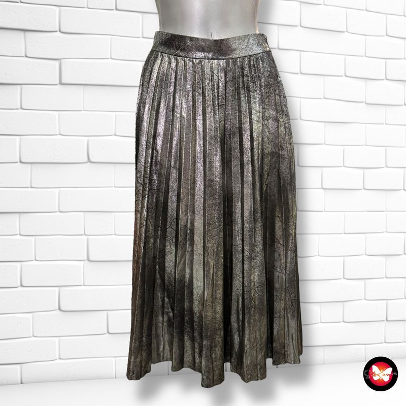 **HOY** Falda midi de noche de antelina efecto desgastado ZARA Talla XS