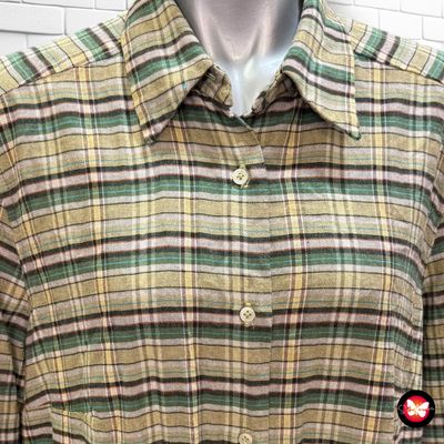 Camisa de manga larga de cuadros Talla L