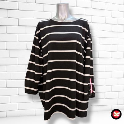 **HOY** Camiseta tipo sudadera de rayas LAURA TORELLI Talla 56/58