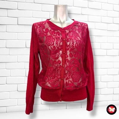 **HOY** Chaqueta de punto con encaje PEACOCK Talla 44 (16UK)