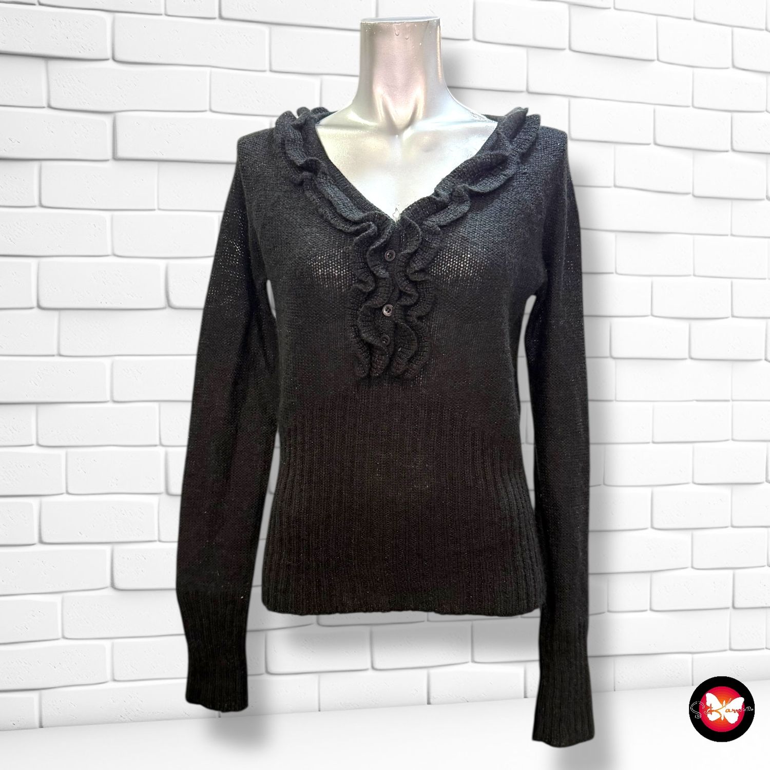 **HOY** Jersey de manga larga con volantitos STUDIO CLASSICS Talla 38