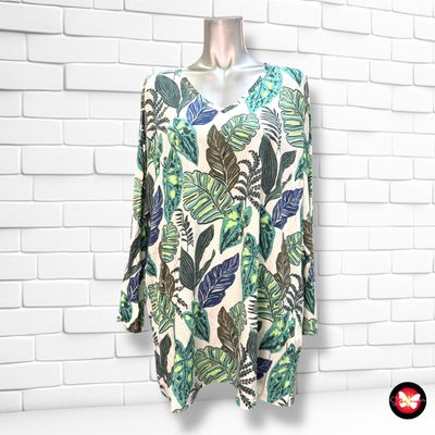 **HOY** Camiseta de manga larga estampado hojas C&amp;A Talla XXL