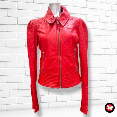 **HOY** Cazadora de piel con mangas abullonadas MISS SIXTY Talla M (pequeña)