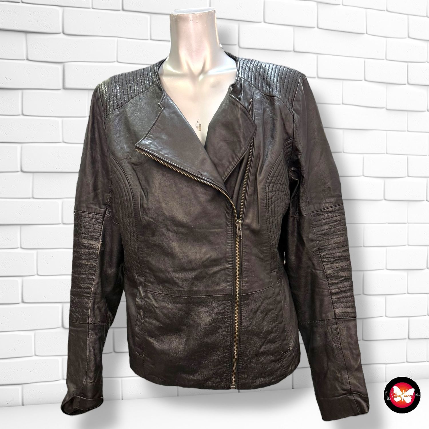 **HOY** Cazadora de piel biker HEMA Talla L