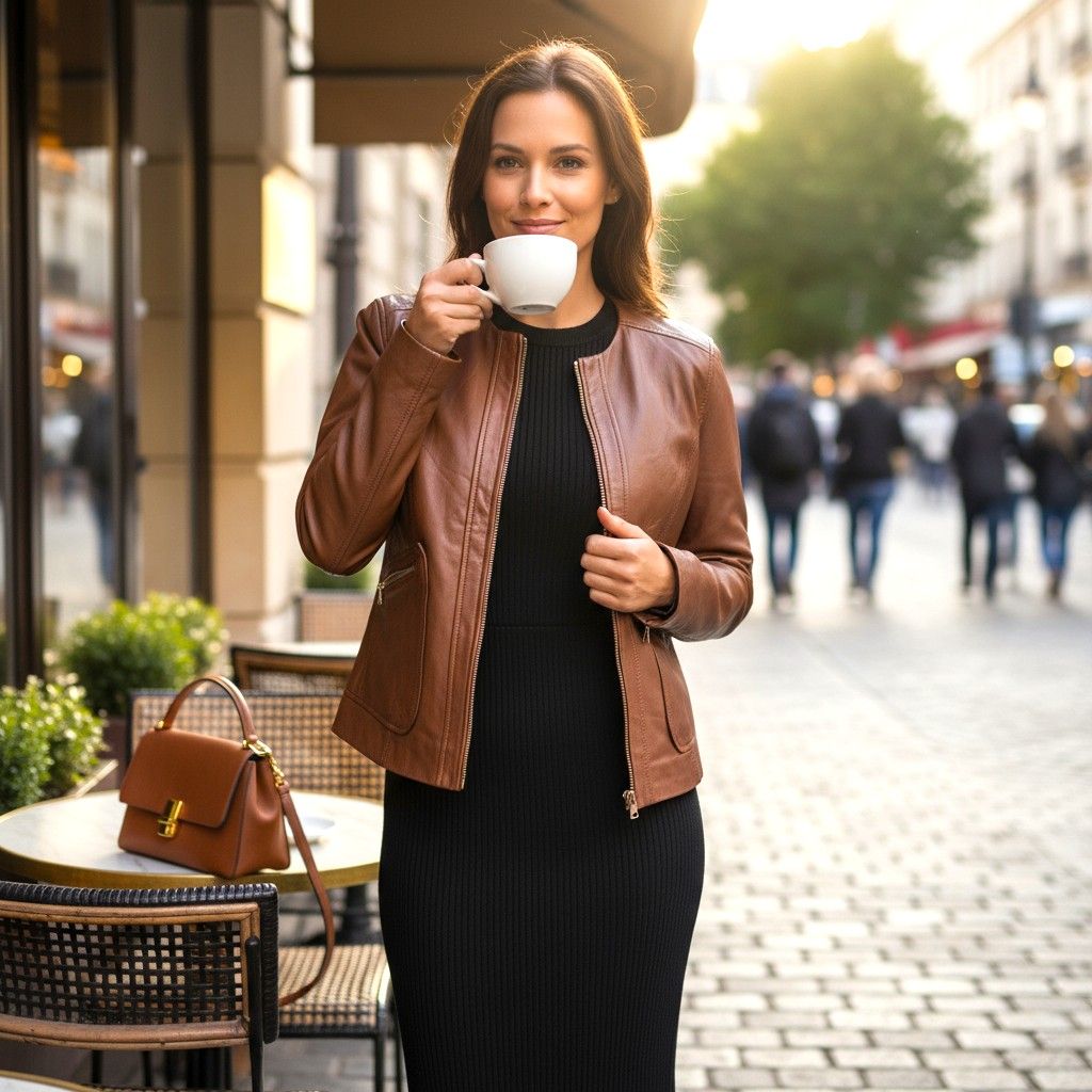 Cazadora de piel MASSIMO DUTTI Talla S