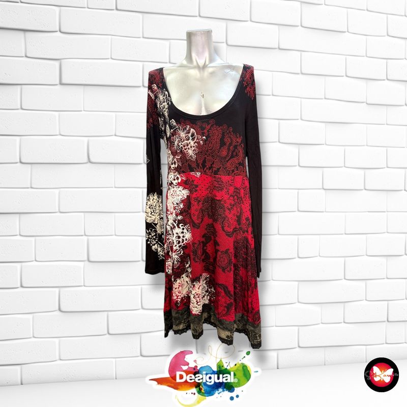 **HOY** Vestido de manga larga DESIGUAL Talla XXL (pequeña)