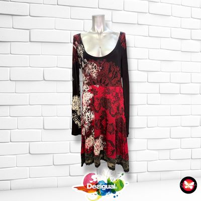 **HOY** Vestido de manga larga DESIGUAL Talla XXL (pequeña)