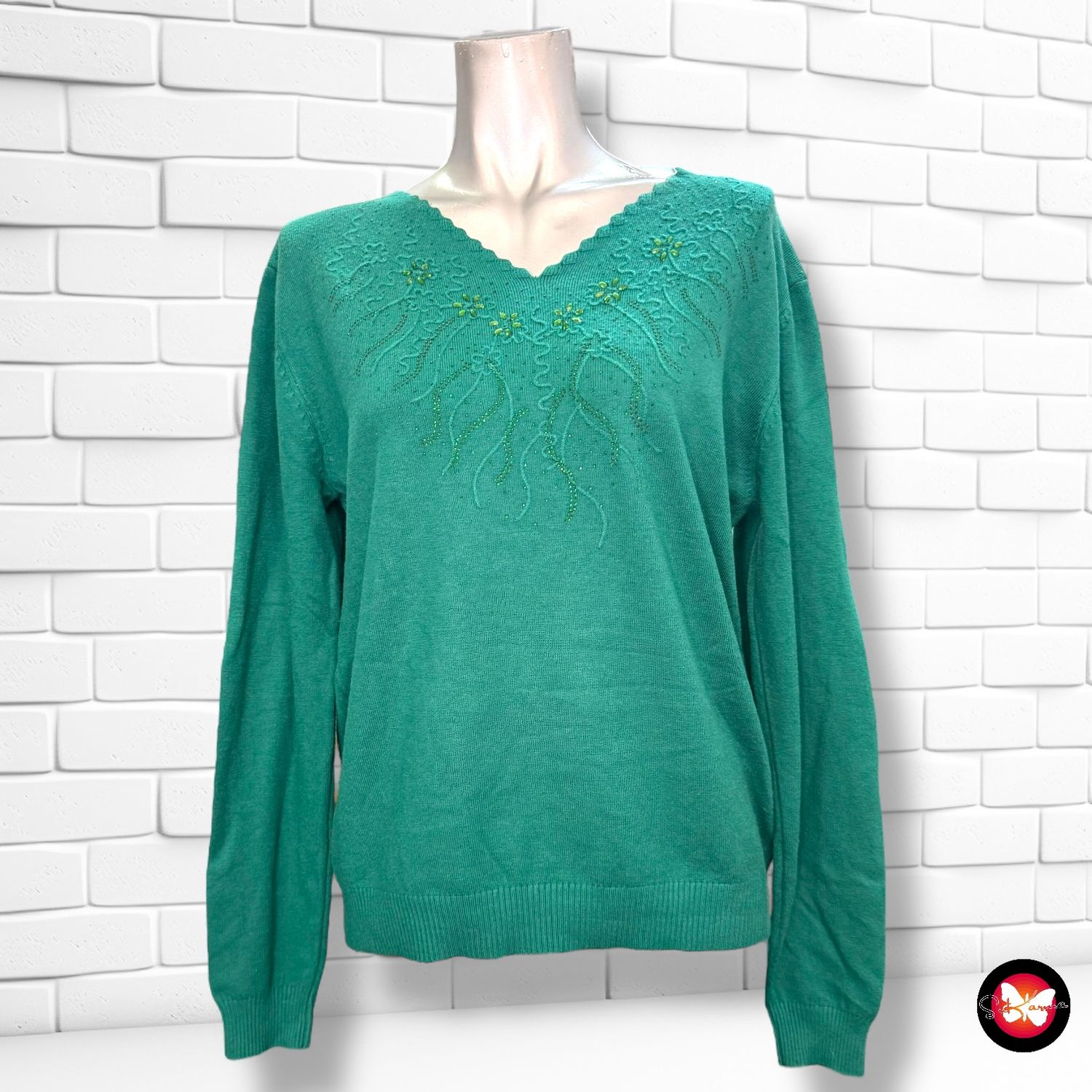 Jersey de manga larga con brillitos Talla M/L