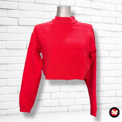 Jersey de manga larga cropped BERSHKA Talla S