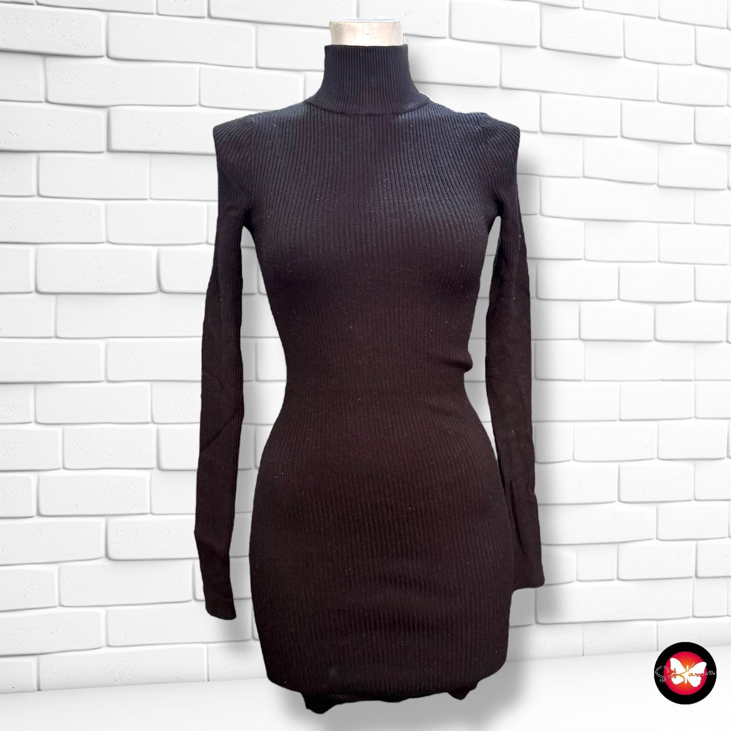 **HOY** Vestido de punto canalé FB SISTER Talla XS