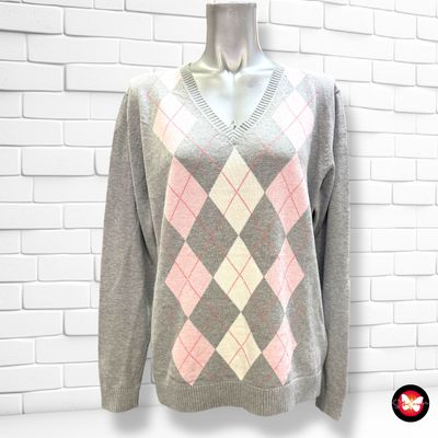 **HOY** Jersey de manga larga de rombos MARCO PECCI Talla 42