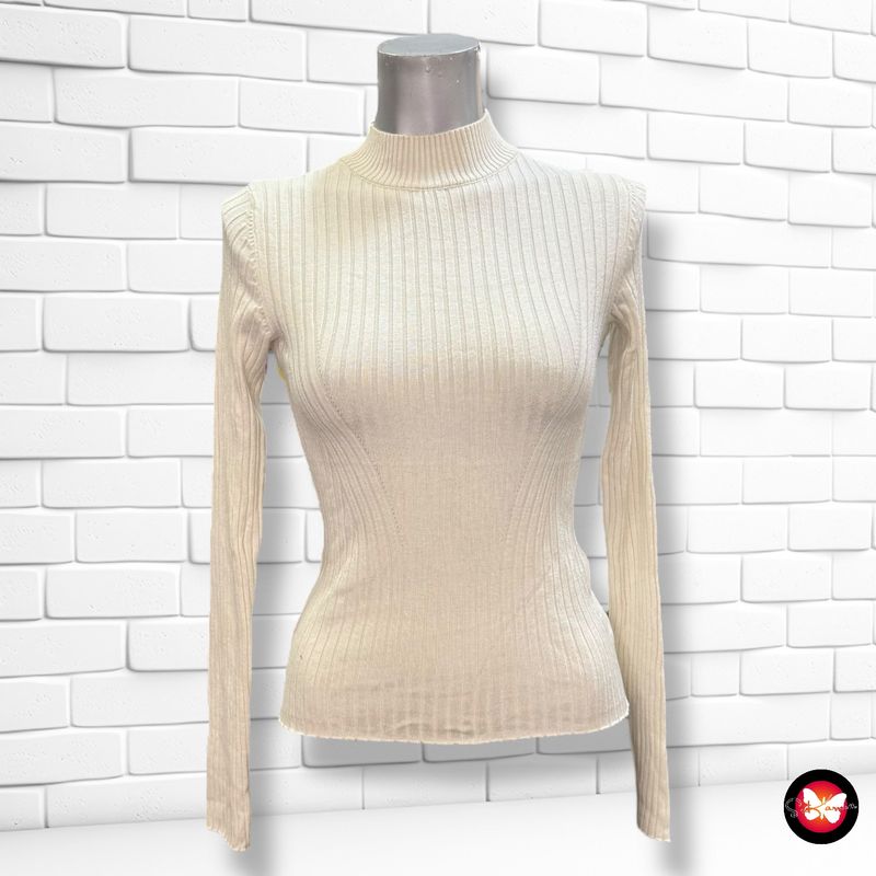 **HOY** Jersey de manga larga canalé BERSHKA Talla XS