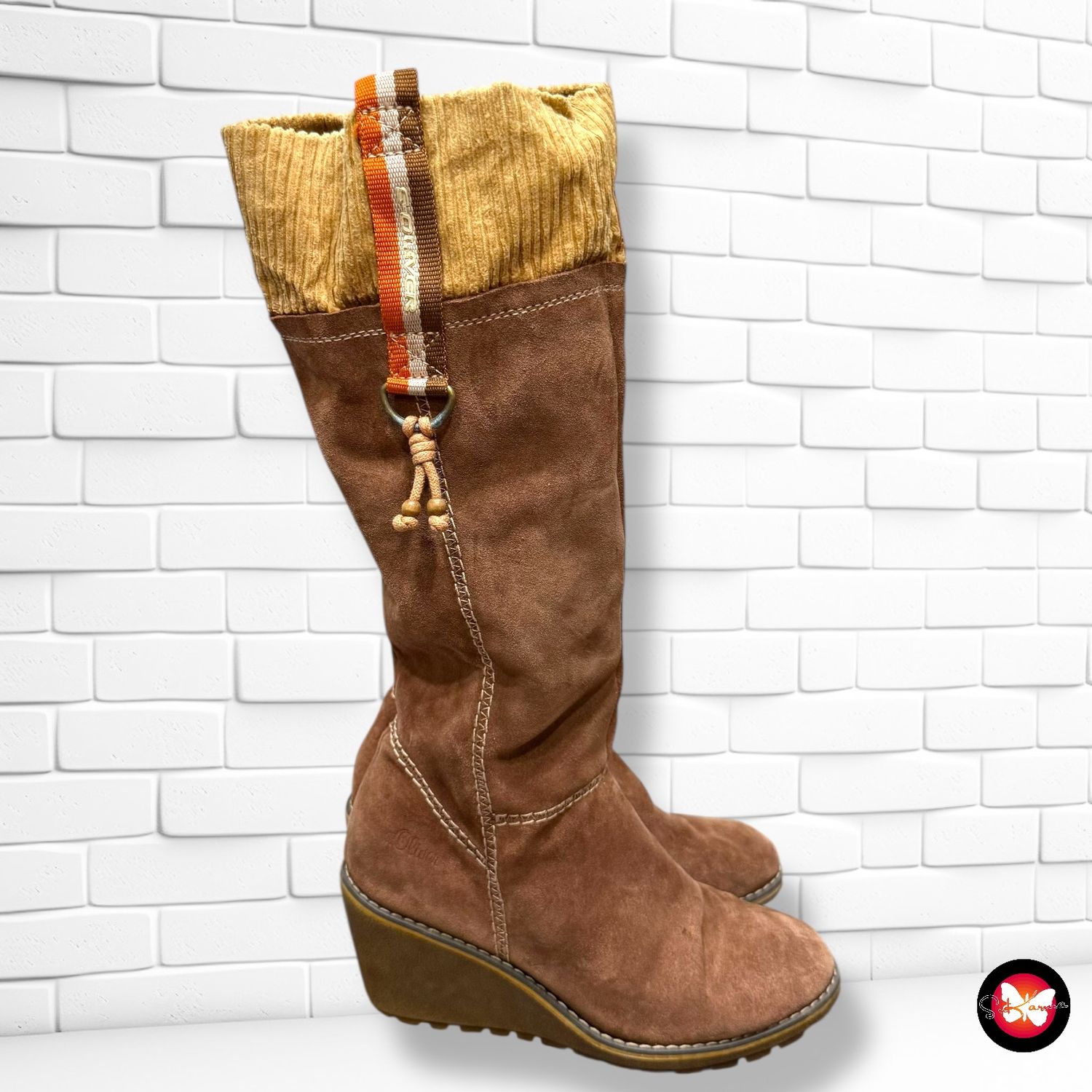 **HOY** Botas de caña alta de ante y pana S.OLIVER T38