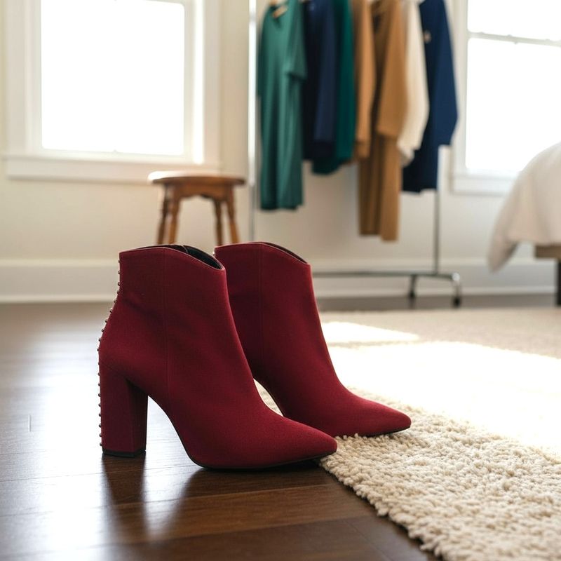 Botines de tacón de ante con tachitas BRUNO PREMI T41