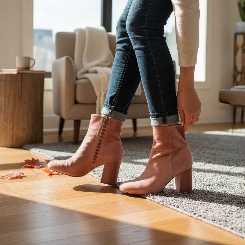 Botines de terciopelo con tacón T40