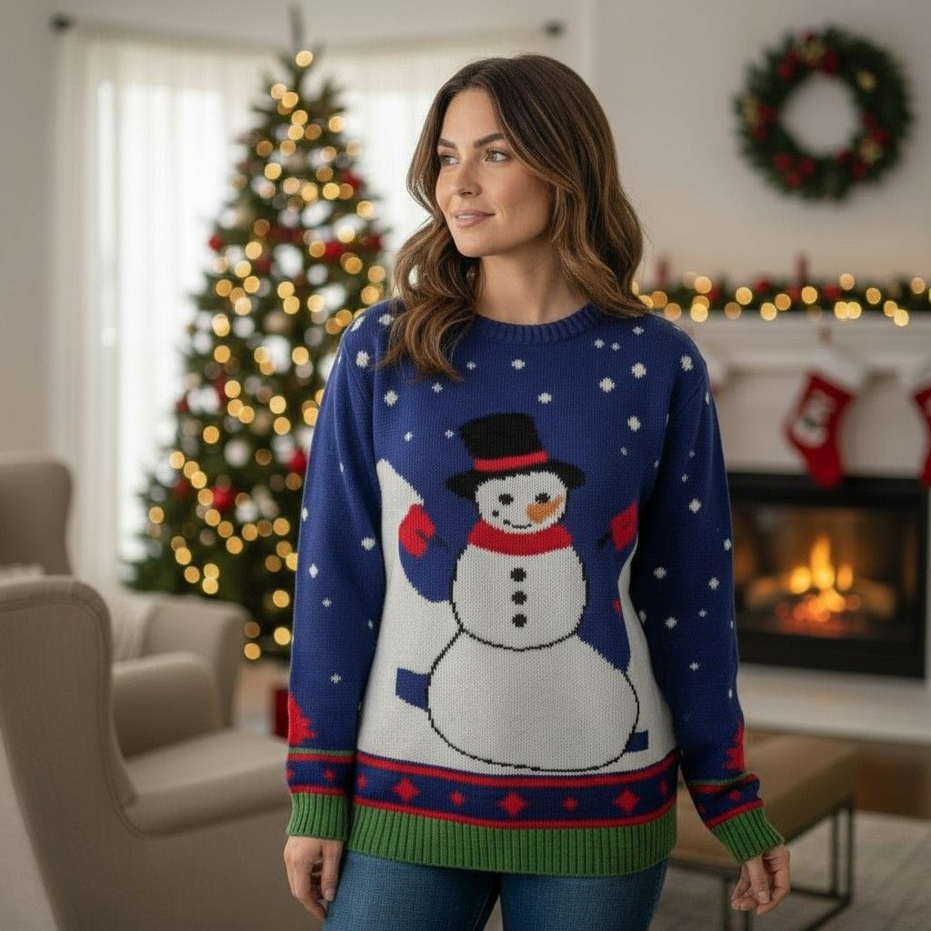 Jersey Navideño “MUÑECO DE NIEVE” Talla S/M